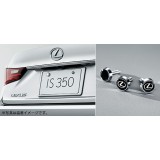 Lexus IS Number frame (rear) & lock bolt (logo) set