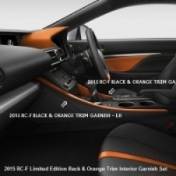  Lexus 2015-2016 RC-F Limited Edition Black and Orange Trim Interior Garnish Set