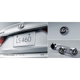 Lexus LS Number Frame (front, rear) & Lock Bolt (logo) Set